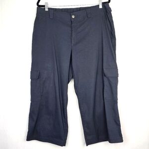 Duluth Trading Co Women's Wide Leg‎ Cropped Pants Black Size 16W